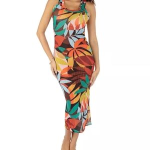 Hurley  Jungle Beach Midi Dress  Print Swim Coverup